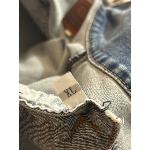 Ensean Womens 1X stretch Denim jacket, distressed/destroyed, pre-loved - Picture 7 of 9